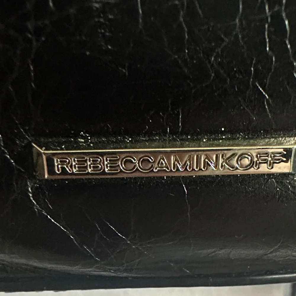 Rebecca Minkoff Vanity Zip Black Leather Satchel - Picture 2 of 16